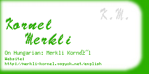 kornel merkli business card